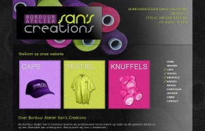 plaatje nieuwe website Borduuratelier San's Creations