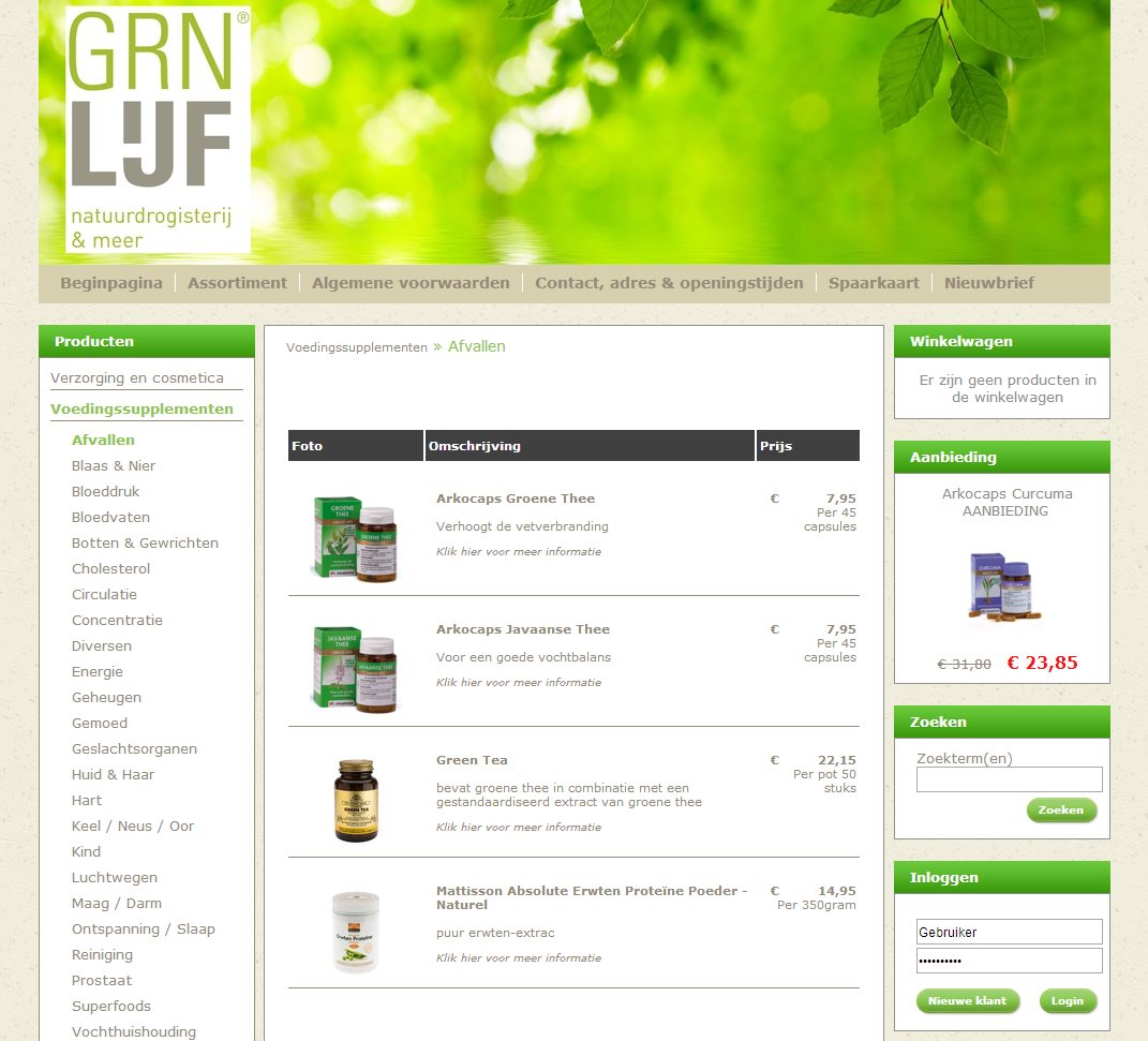 Groenlijf webshop